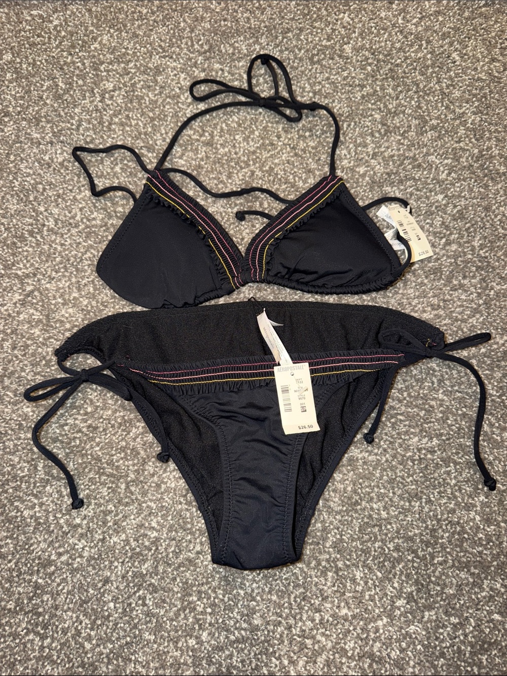 NWT! Aeropostale Bikini with Multicolor Trim size small